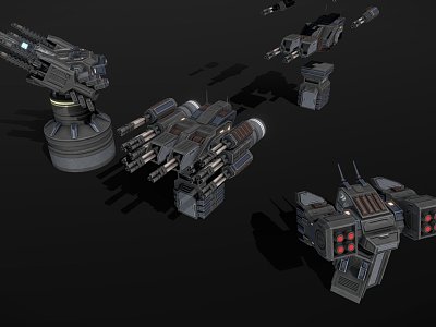 Weapon sci-fi turret model