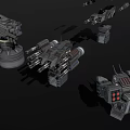 Weapon sci-fi turret 3d model