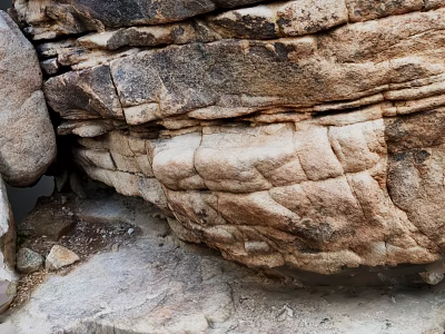 Natural Stone Material Featuring Layered Texture And Organic Rough Surface Design 3d model