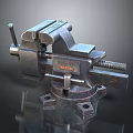 Heavy Duty Industrial Bench Vise With Adjustable Clamp And Metal Base Plate