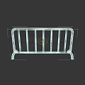 Heavy Duty Metal Safety Barrier with Vertical Bars and Sturdy Base Design