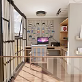 Modern Apartment Living Room With Large Windows Mountain View Sofa Coffee Table And Wall Paintings