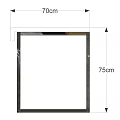 Modern Desk With White Tabletop And Black Metal Frame Design