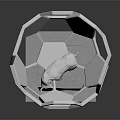 Soccer Ball Shaped Trophy With Metallic Body And Marble Base Engraved