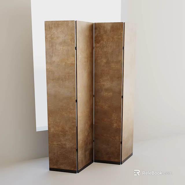 Modern Metallic Folding Screen Design For Home Decor And Room Partition 3d model