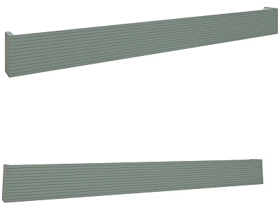 Gray Vertical Striped Two-Piece Bathroom Cabinet Rack for Storage and Organization 3d model