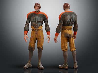 Modern Men's Rugby Hands 3d model