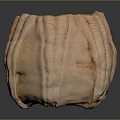 Unique Wooden Sculptural Bowl With Intricate Texture And Radial Interior Pattern
