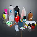 Assorted Daily Living Essentials With Toiletries Cosmetics Brushes And Personal Care Items