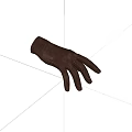 Brown Leather Glove With Classic Design And Fitted Wrist For Stylish Use