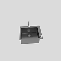Black Single Bowl Kitchen Sink With Modern Faucet For Home Kitchen Use