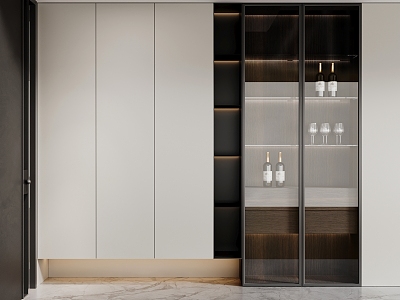 Entrance Cabinet Shoe Cabinet Wine Cabinet 3d model