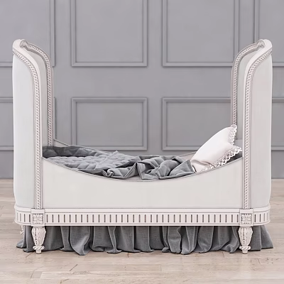 European Style Crib Modern Crib Nordic Style Crib Floor-standing Crib Fabric Crib Simple Crib Carved Crib High-end Crib 3d model