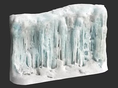 Ice Inspired Coffee Table With Icicle Details And Frosty White Surface 3d model