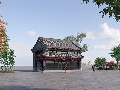 Chinese Architecture Antique Architecture Shop Homestay Street View Catering 3d model