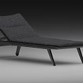 Modern Minimalist Lounge Chair With Upholstered Fabric Cushion And Metal Frame