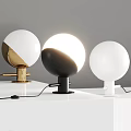 Modern Spherical Table Lamps With Various Color Bases And Illuminated Design