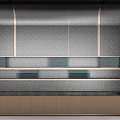 Modern Stylish Wine Cabinet With Wooden Base Metal Frame And Glass Shelves
