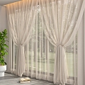 gauze curtain curtain 3d model