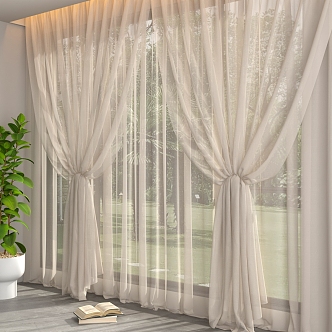 gauze curtain 3d model