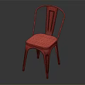 Modern Metal Frame Dining Chair With Natural Wood Seat And Simple Design