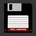 Black Floppy Disk Electronic Device With Red Label White Stripes And GameReady Logo 3d model