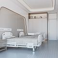 modern ward hospital ward hospital bed bedside instrument medical facility bed 3d model