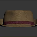 Stylish Brown Hat With Purple Band For Daily Casual Fashion Accessory
