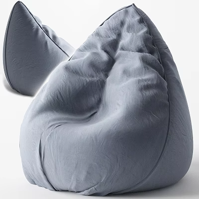 Soft Gray Children's Bed With Comfortable Plush Cushion For Kids 3d model