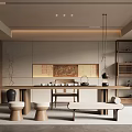 New Chinese Style Song Style Tea Room Study 3d model