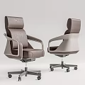 Modern Leather Office Chair With High Back Ergonomic Design And Swivel Wheels For Comfortable Use