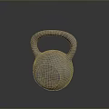Rusty Cast Iron Kettlebell Fitness Equipment For Strength Training In Gym Studio