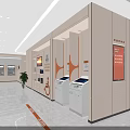 Spacious Modern Bank Interior With Reception Desks Potted Plants Bright Lighting And Decorative Signage