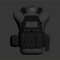 Military Tactical Vest On Mannequin With Multiple Pockets And Gear