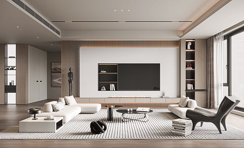 modern living room 3d model