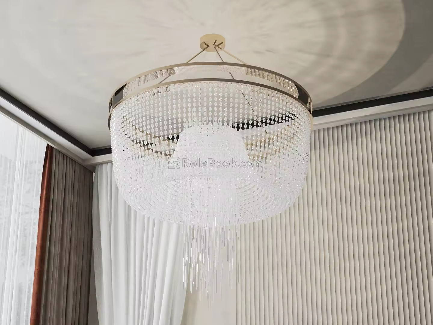 Light Luxury Crystal Chandelier 3d model