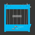 Modern Blue Metal Decorative Ornament Set With Grid Frame Structure For Home Decor