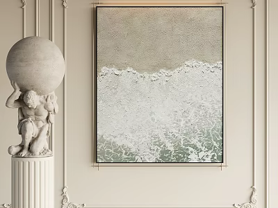 French Middle Style Decorative Painting 3d model