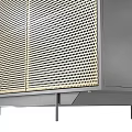 Modern Storage Cabinets With Mesh Doors And Metal Frames Contemporary Design 3d model