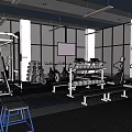 Modern Fitness Gym With Workout Equipment Dumbbells Treadmills And Bright Exercise Space