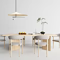 Quiet table and chair combination 3d model
