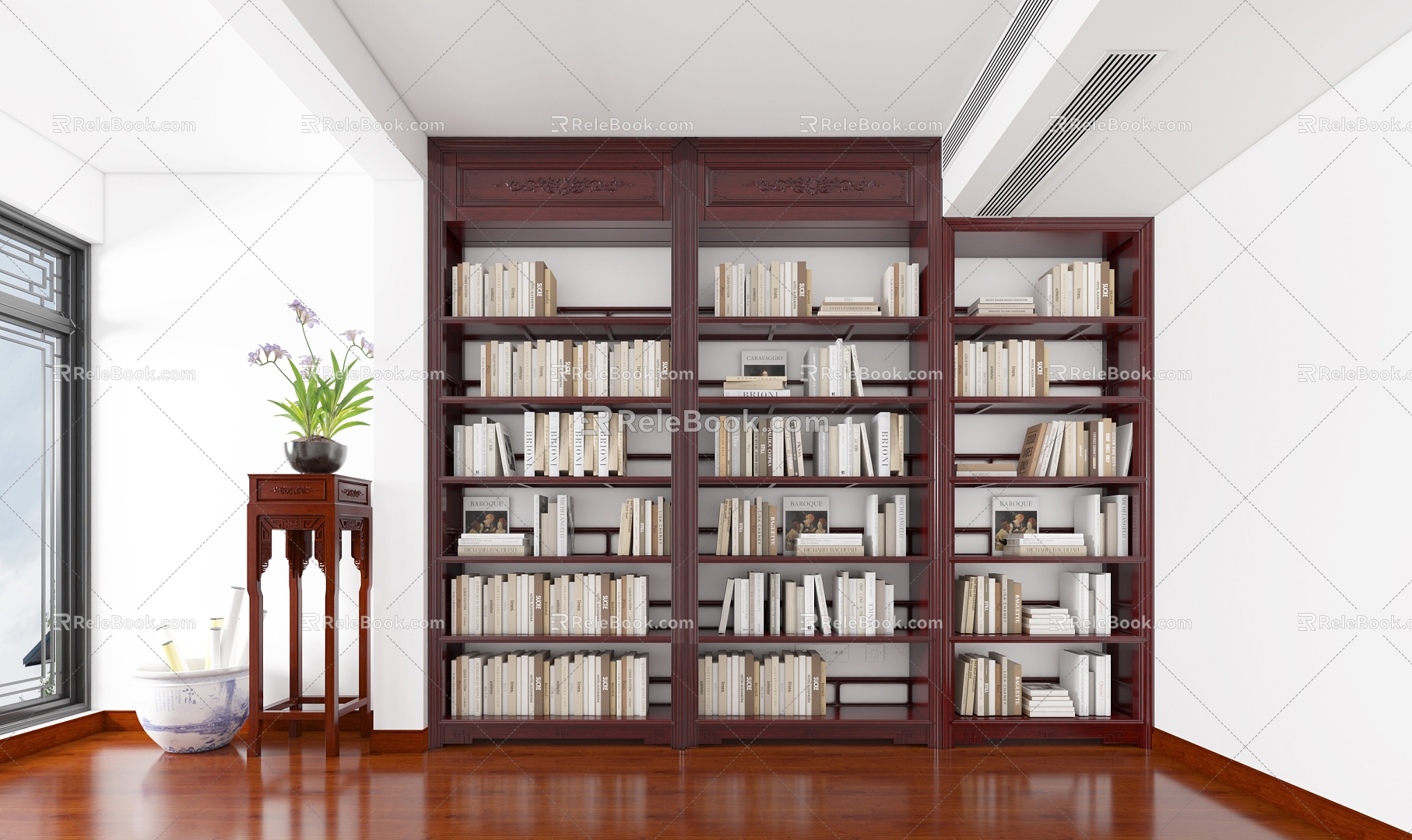 Chinese bookcase 3d model