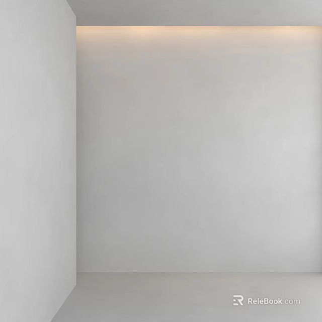 White Wall Construction In Minimalist Interior With Smooth Surface And Clean Design 3d model