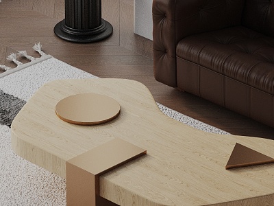 Modern coffee table model