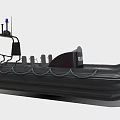 Police Rigid Inflatable Boat With Equipment And Markings