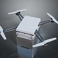 Aerospace Quadrotor Drone With Cargo Transport Box For Space Exploration Missions