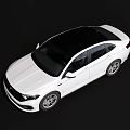 White Modern Sporty Sedan With Sleek Body Lines Alloy Wheels And LED Headlights