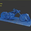 Vintage Black Motorcycle With Brown Seat On Stone Pavement And Covered Cloth