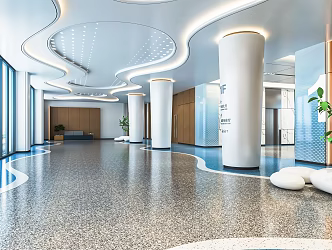 Modern Hall Public Office Hall Service Center Service Hall Convenience Service Hall Reception Hall Window 3d model