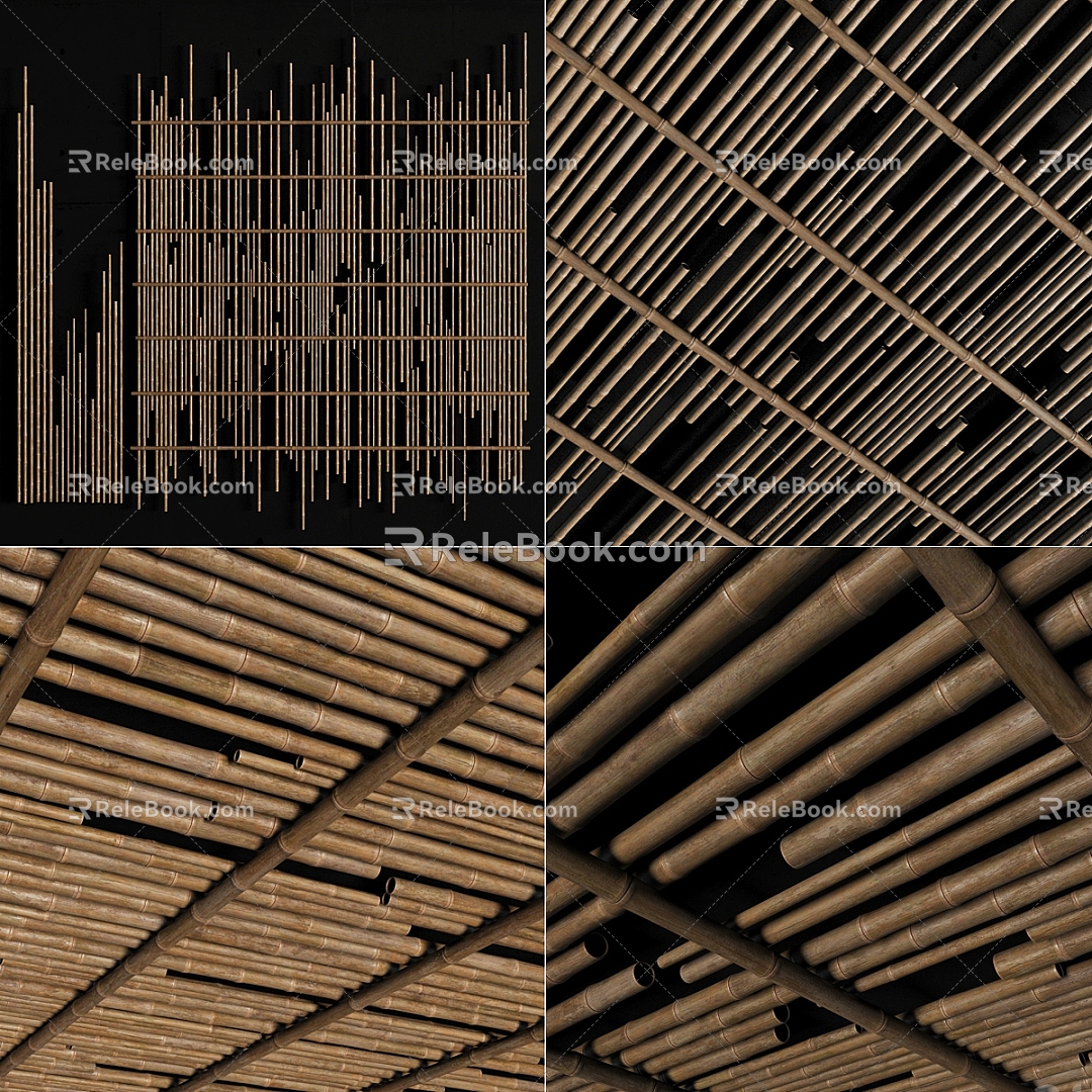 Quiet bamboo ceiling 3d model